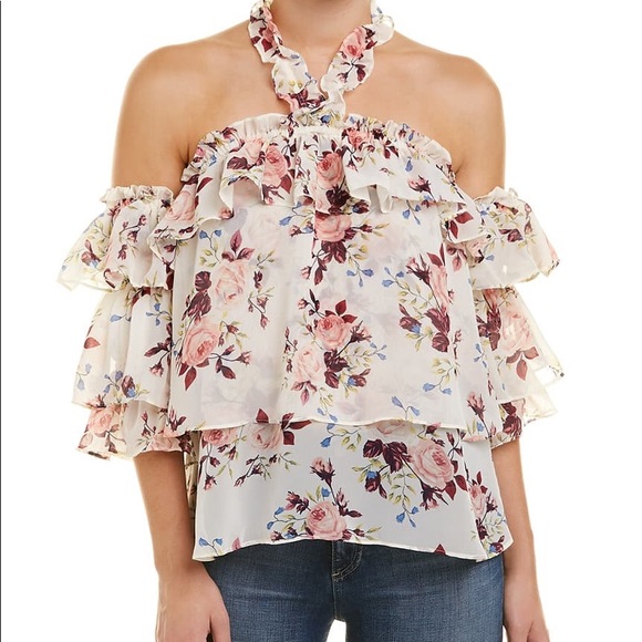Misa Los Angeles Tops - MISA Los Angeles Giselle Floral Chiffon Top XS
